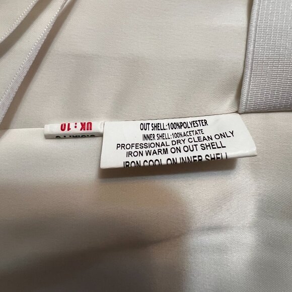 Jasmine Bridal Wedding Dress Size 8 Ivory Strapless Gown Beaded Embroidered Zip - Picture 9 of 15